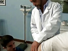 Doctor visit leads to gay group sex and cum loads