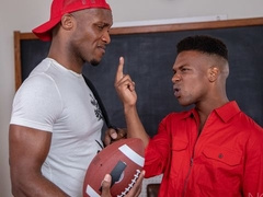 Ex-classmates Adrian Hart and Andre Donovan enjoy rough anal