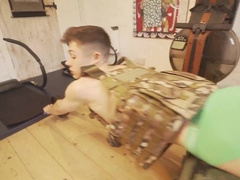 Red-Hot Young Army Twunk Exercises And Taunts Donk & Boypussy