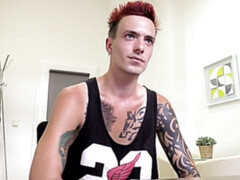 Dude with dyed hair gets interviewed and analyzed in POV