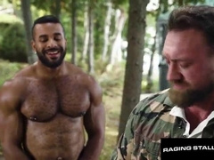RAMPANT STALLION - Muscled Daddies Sans a condom in the Thicket