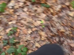 Going to piss and cruising in the forest