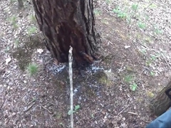 pissing together with my friend behind a tree COMPILATION