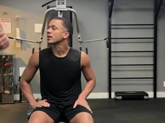 The dark-haired man from the gym gave me a chance and I put jizz-shotgun in him