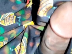 Sensual satin silk handjob - 3D printed satin saree handjob of a seductive bhabhi (104)