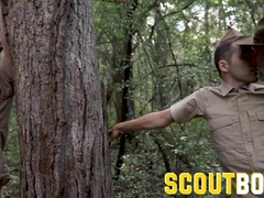 ScoutBoys - two uber-cute, sleek scouts barebacked firm by magnificent scoutmasters