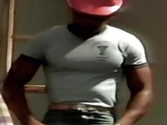 Vintage construction worker rimmed and black deepthroat