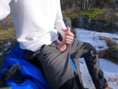 Tossing all the Apparel off just to Stream all over Myself! Risky Outdoor Nakedness!