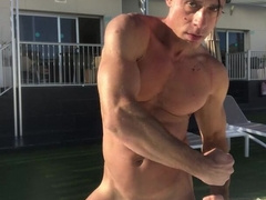Bare enormous muscle instructing