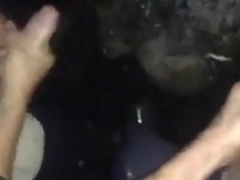 2 Dudes Draining Off Outdoor