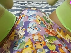 ABDL Diaper Masturbation Wearing Cute Pokemon Onesie