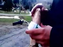 Riding the bike