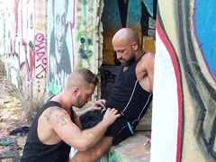 Harsh Condom-free Outdoors in Deserted Mansion With Super-fucking-hot Muscle Firm Top