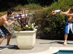 Johnny Torque and Samuel O'Toole having fun on the set