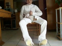 Cum destroy totalty nice clothe and sneaker