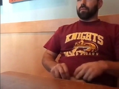 Bearded Bro Public Jerk Off in A Coffee Shop 11