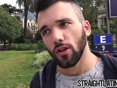 Bearded first timer enjoys raw drilling after a blowjob