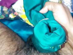 Satin silk handjob porn - Satin crap salwar fabric rubbing on dick head (125)