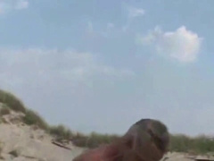 Suntanned Dad Beach Escapade