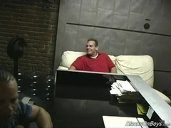 White crank gets black trouser snake