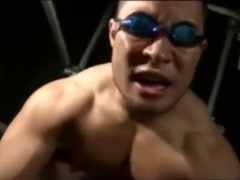 Asian Muscle Worship oil and sex