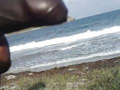 Charles Justin Big Black Cock Outdoor In Public Beach 4K FHD