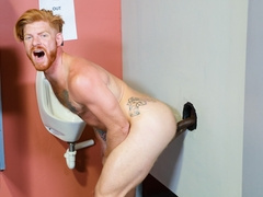 Redhead tries glory hole gay kinks in flawless interracial