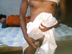 Desi boy masturbation, big cock solo masturbation, old man solo