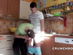 Max fucked by Brian in the morning in the kitchen