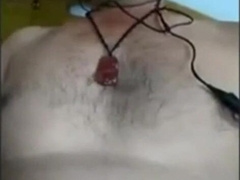 Chinese daddy shows off his big toy no cum