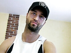 Bearded hunk looks hot fucking a big cock in POV