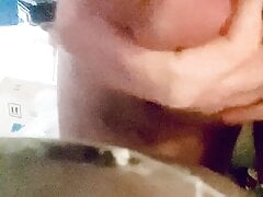 Wet and sloppy slow motion cumshot from Iowa mans dick