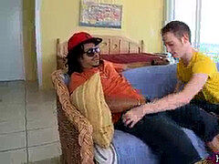 His first-ever hefty black cock