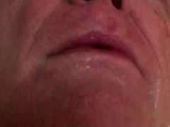 Elderly Abnormal Handicapped Granddad Guzzles a Cool Geyser