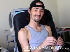 Big cock jacking while inhaling winston cig by skater buddies Ian Madrox and Dustin K