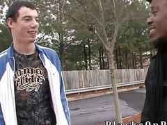 Black stallion gets deep inside this white booty