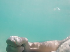 underwater wank - slow mo jizz