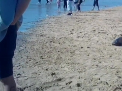 Hands in Pants at The Beach Steps Shameless Male Adjustment Trackies Brit