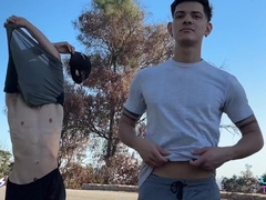 trio Uncircumcised Lads Deepthroat Public Joy Popshot! Jay Magnus Thick Spear