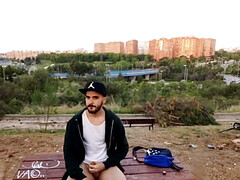 Outdoor solo jerkoff