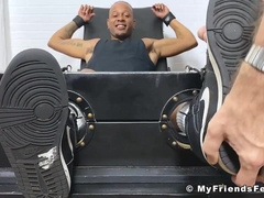 MY HOMIES SOLES - Confined black guy Pace suffers having his soles kittled (Too Much)