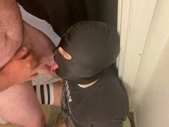 Relentless facefuck for submissive homosexual cocksucker