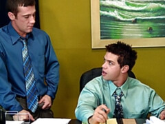 Overworked hotties Trevor Knight & Guy Parker take a break with ANAL