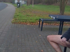 German daddy wanking outdoor 2