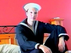 Sailor boy gets to enjoy an impromptu blowjob here