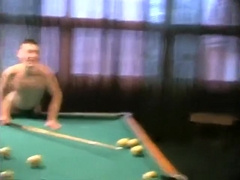 Naked Young Lads Playing Pool