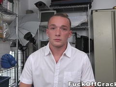 Young straighty ass slammed at the BBC office