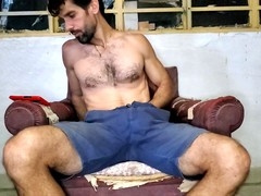 Big balls, gay hairy muscle, bearded daddy