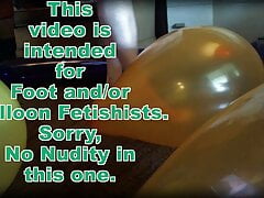 Balloonbanger 58) Foot & Balloon Popping Fetish- NO NUDITY