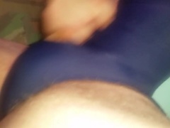 Masturbating wearing one piece bathers